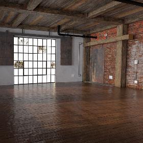 Studio Loft With Blinds 3D